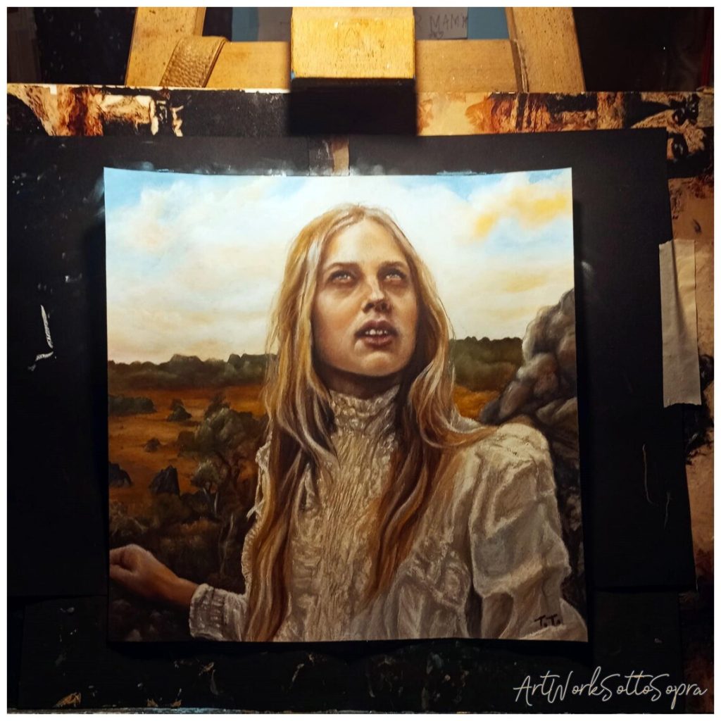 Appena finita sul cavalletto. Miranda è tornata da Hanging Rock.
