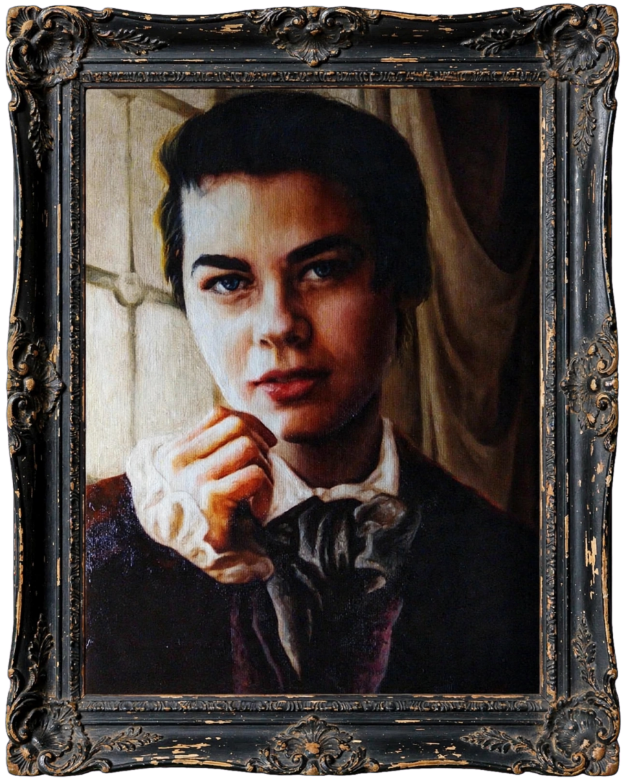 Ritratto Dandy Vittoriano Personalizzato | Dipinto a Mano su Tela Ritratto personalizzato in stile dandy vittoriano dipinto a mano in Italia. Trasformo la tua foto in un quadro a olio elegante e senza tempo